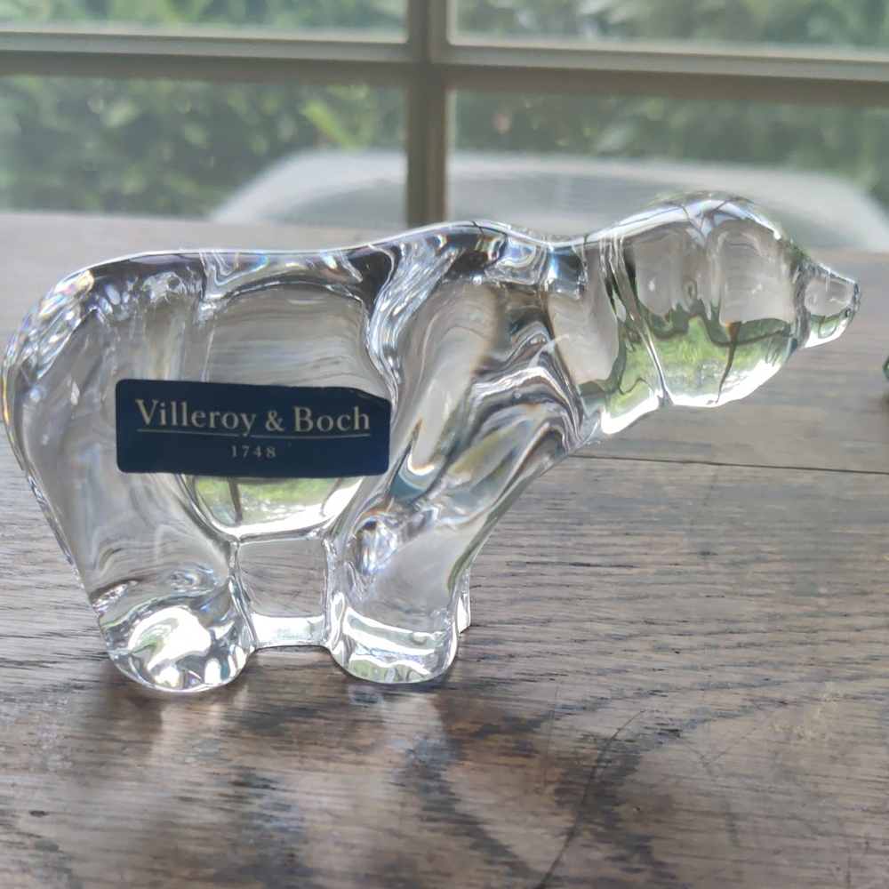 Villeroy & Boch Crystal Bear Figurine – Retired Collectible in Original Box